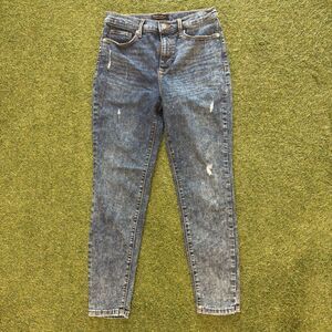 Banana Republic Jeans Skinny Denim Womens 27 4P Blue High Rise Dark Wash Stretch